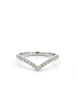 Baikalla Jewelry Diamond Ring 6 Baikalla 14k White Gold Diamond Contour Anniversary Band