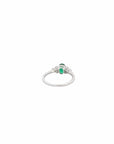 Baikalla Jewelry Gold Sapphire Ring 14k White Gold Natural Emerald Ring