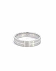 Baikalla Jewelry Gemstone Men's Ring 6 Baikalla 18k White Gold Wedding Band Ring