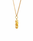 Baikalla Jewelry 24K Pure Yellow Gold Pendant 24k Yellow Gold Flower Pendant Necklace