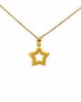 Baikalla Jewelry 24K Pure Yellow Gold Pendant Pendant Only 24k Gold Star Pendant Necklace