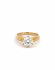 Baikalla Sterling Silver Moissanite Ring 4 14k Yellow Gold Moissanite Engagement Ring