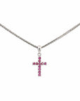 Baikalla Jewelry Gold Aquamarine Necklace Pendant Only 14k White Gold Natural Ruby Cross Pendant Necklace