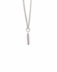 Baikalla Jewelry Gold Aquamarine Necklace 14k White Gold Natural Ruby Cross Pendant Necklace