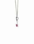 Baikalla Jewelry Gold Aquamarine Necklace 14k White Gold Natural Ruby Pendant Necklace
