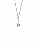 Baikalla Jewelry Gold Aquamarine Necklace 14k White Gold Natural Ruby Pendant Necklace
