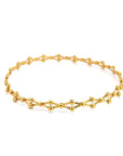 Baikalla Jewelry Gold Diamond Bangle Bracelet 18k Yellow Gold Expandable Bracelet