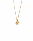 Baikalla Jewelry Gold Diamond Necklace 14K Yellow Gold Round Moissanite Pendant Necklace