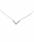 Baikalla Jewelry Gold Diamond Necklace 18K White Gold Diamond Pendant Necklace