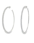 Baikalla Jewelry Silver Gemstone Earrings Baikalla Sterling Silver Gold Plated Dangle Hoop Earrings With CZ