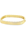 Baikalla Jewelry Gold Bangle Bracelet Sterling Silver Gold Plated CZ Square Bangle Bracelet