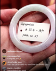"Live" Lavender Green Natural Jadeite Jade Traditional Bangle (12/31/25)