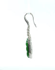 Baikalla jg831 Baikalla 18k White Gold Natural Burmese Jadeite Jade "Lucky Sweet Pea" Earrings w/ Diamonds
