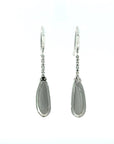 Baikalla jg831 Baikalla 18k White Gold Natural Burmese Jadeite Jade "Lucky Sweet Pea" Earrings w/ Diamonds