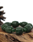 Baikalla Jewelry jade beads bracelet 6.5 inches Baikalla Genuine Nephrite Jade Buddha Symbol TongTong Men's Bracelet