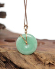 Baikalla Jewelry Gold Jadeite Pendant 18k Rose Gold Genuine Burmese Jadeite Constellation (Scorpio) Necklace Pendant
