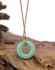 Baikalla Jewelry 18k Gold Jadeite Necklace Baikalla™ "Good Luck Birdie" 18k Rose Gold Genuine Burmese Jadeite Lucky Kou Kou Pendant Necklace With Ruby