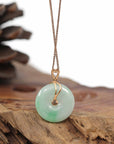 Baikalla Jewelry Jade Pendant 18k Rose Gold Genuine Burmese Jadeite Constellation (Aries) Necklace Pendant