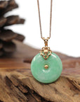 Baikalla Jewelry God Jadeite Necklace Pendant Only 18k Rose Gold Genuine Jadeite Constellation (Leo) Necklace Pendant