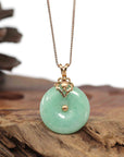 Baikalla Jewelry God Jadeite Necklace Pendant Only 18k Rose Gold Genuine Jadeite Constellation (Leo) Necklace Pendant