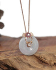Baikalla Jewelry Gold Jadeite Pendant Pendant Only 18k Rose Gold Genuine Jade Jadeite Constellation Horoscope (Cancer) Necklace Pendant with Ruby