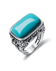 Baikalla Jewelry Turquoise Ring Baikalla™ "Turquoise filigree" Sterling Silver Genuine Well Persian Blue Arizona Turquoise Ring
