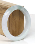 Baikalla Jewelry Jadeite Jade Bangle Bracelet Baikalla "Half Round" Icy Jadeite Jade Bangle Bracelet (57.36mm)