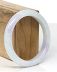 Baikalla Jewelry Jadeite Jade Bangle Bracelet Baikalla "Half Round" Lavender Jadeite Jade Bangle Bracelet (57.3mm)