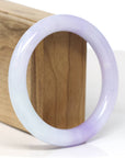 Baikalla Jewelry Jadeite Jade Bangle Bracelet Baikalla "Full Round" Lavender Jade Bangle Bracelet (57.20mm)