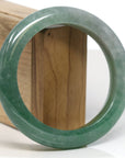 Baikalla Jewelry Jadeite Jade Bangle Bracelet Baikalla "Half Round" Forest Green Jade Bangle Bracelet (61.75mm)