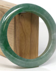 Baikalla Jewelry Jadeite Jade Bangle Bracelet Baikalla "Half Round" Forest Green Jade Bangle Bracelet (61.75mm)
