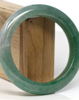 Baikalla Jewelry Jadeite Jade Bangle Bracelet Baikalla "Half Round" Forest Green Jade Bangle Bracelet (61.75mm)