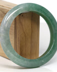 Baikalla Jewelry Jadeite Jade Bangle Bracelet Baikalla "Half Round" Forest Green Jade Bangle Bracelet (61.75mm)