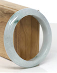 Baikalla Jewelry Jadeite Jade Bangle Bracelet Baikalla "Half Round" Blue-Green Jade Bangle Bracelet (57.42mm)