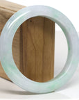 Baikalla Jewelry Jadeite Jade Bangle Bracelet Baikalla "Half Round" Green Jade Bangle Bracelet (61.25mm)