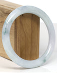 Baikalla Jewelry Jadeite Jade Bangle Bracelet Baikalla "Full Round" Icy Blue-Green Jade Bangle Bracelet (60.04mm)