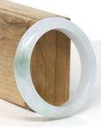 Baikalla Jewelry Jadeite Jade Bangle Bracelet Baikalla "Half Round" Icy Green Jade Bangle Bracelet (56.02mm)