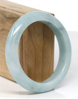 Baikalla Jewelry Jadeite Jade Bangle Bracelet Baikalla "Half Round" Blue-Green Jade Bangle Bracelet (57.23mm)