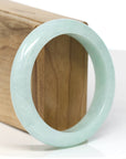 Baikalla Jewelry Jadeite Jade Bangle Bracelet Baikalla "Half Round" Green Jade Bangle Bracelet (56.83mm)