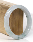 Baikalla Natural Icy Blue-Green Jadeite Jade Bangle Bracelet (59.43mm)