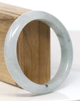 Baikalla Natural Icy Blue-Green Jadeite Jade Bangle Bracelet (59.43mm)