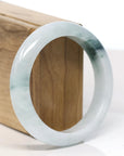 Baikalla Natural Blue-Green Jadeite Jade Bangle Bracelet (56.64mm)
