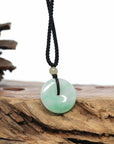 Baikalla "Good Luck Button" Jadeite Jade Lucky KouKou Pendant Necklace