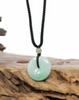 Baikalla "Good Luck Button" Jadeite Jade Lucky KouKou Pendant Necklace