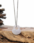 Baikalla Lavender Jadeite Jade Lock Necklace Pendant