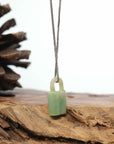 Baikalla Green Jadeite Jade Lock Necklace Pendant