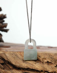 Baikalla Lavender Jadeite Jade Lock Necklace Pendant