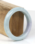 Baikalla Jewelry Jadeite Jade Bangle Bracelet Baikalla Classic Light Green Lavender Burmese Jadeite Jade Bangle (56.40 mm)