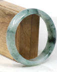 Baikalla Jewelry Jadeite Jade Bangle Bracelet Baikalla "Classic Bangle" Forest Green Natural Burmese Jadeite Jade Bangle (62.42 mm)