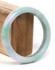Baikalla Jewelry Jadeite Jade Bangle Bracelet Baikalla™ "Classic Bangle" Genuine Burmese Green Lavender Jadeite Jade Bangle Bracelet (62.65mm)
